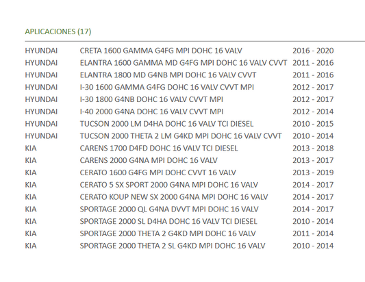 Filtro de Aire Hyundai Tucson 2010-2015