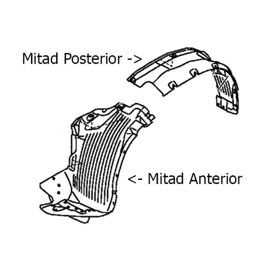Guardafango Delantero Derecho Anterior Mitsubishi L200 2019-2024