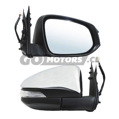 Espejo Derecho Cromado Eléctrico con Luz Toyota Hilux 2016-2024