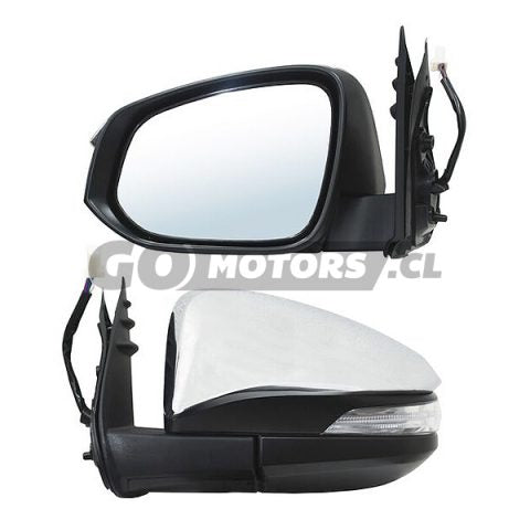 Espejo Izquierdo Cromado Eléctrico con Luz Toyota Hilux 2016-2024