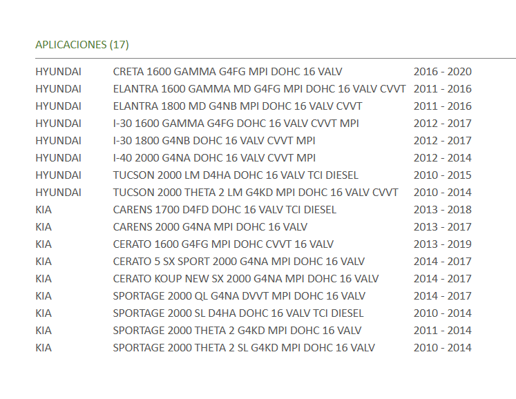 Filtro de Aire Hyundai Tucson 2010-2015