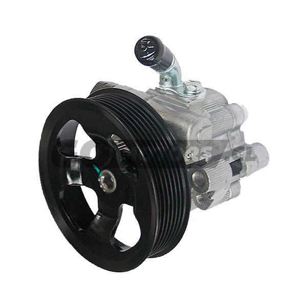 Bomba Dirección Hidráulica Toyota Hilux de GoMotors vista frontal con polea negra y cuerpo metálico