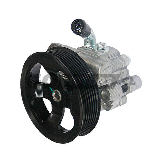 Bomba Dirección Hidráulica Toyota Hilux de GoMotors vista frontal con polea negra y cuerpo metálico