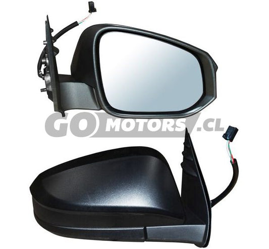 Espejo Derecho Negro Eléctrico Toyota Hilux compatible con modelos originales GoMotors