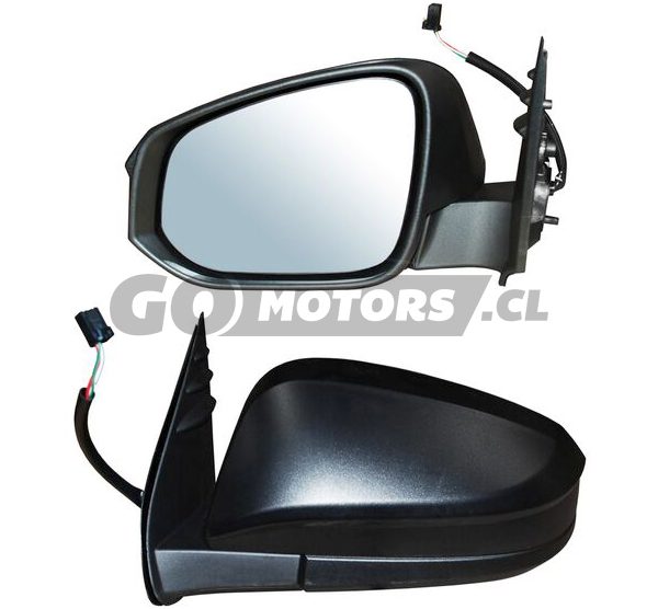 Espejo Izquierdo Negro Eléctrico Toyota Hilux con conexión eléctrica para reemplazo