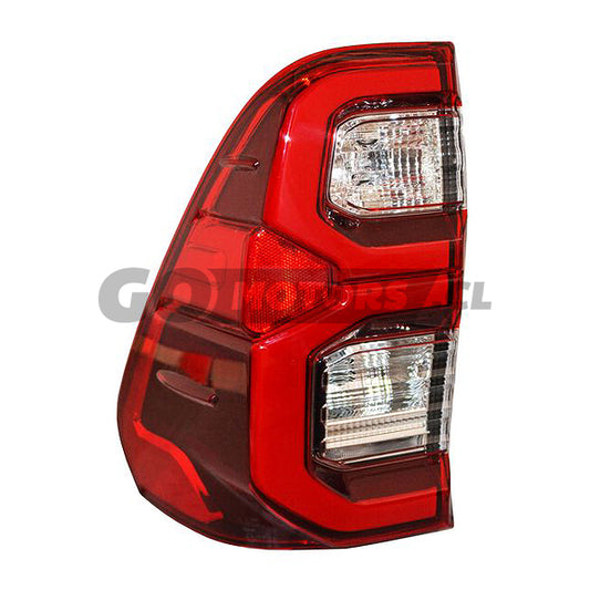 Foco Trasero Toyota Hilux rojo y transparente reemplazo para luz trasera de camioneta Go Motors calidad OEM