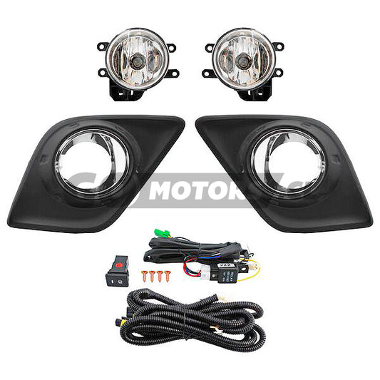 Kit neblineros Toyota Hilux completo con focos, soportes, cables y interruptor para instalación
