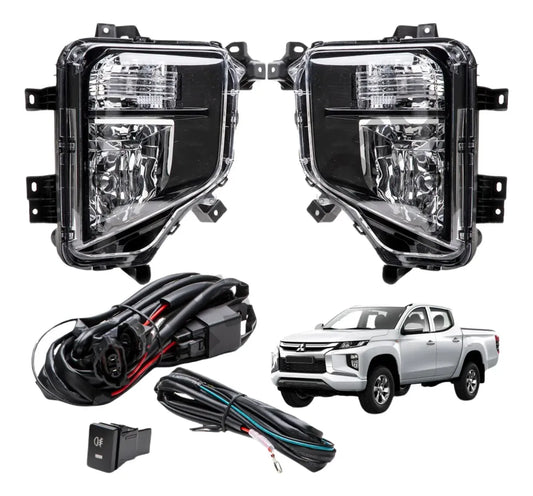 Kit Neblineros Go Motors para Mitsubishi L200 2015-2023 con conexión y accesorios incluidos