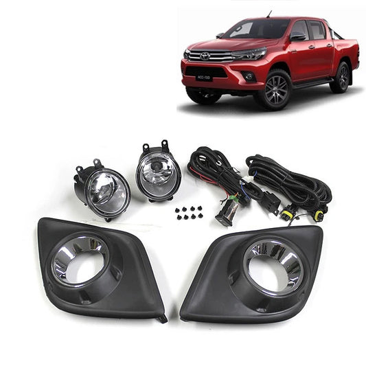 Kit neblineros Go Motors Toyota Hilux 2016-2023 delantero con luces y cables