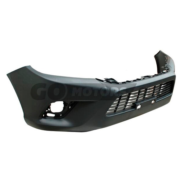 Parachoque Delantero Toyota Hilux negro para protección frontal con diseño robusto de Go Motors